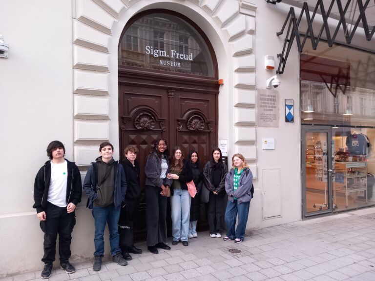 In der Comicausstellung mit dem Wahlpflichtfach Kunst