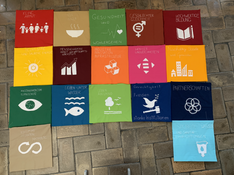 Die 7B stickt die SDGs